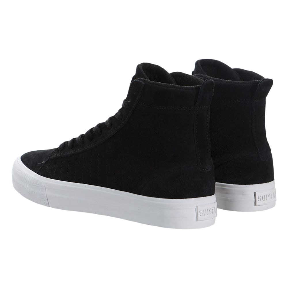 Baskets Montantes Supra Belmont High Noir Black/White Homme | CLY-80997003